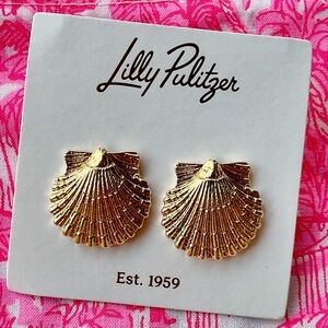 Lilly Pulitzer Gold Shell Stud Earrings
